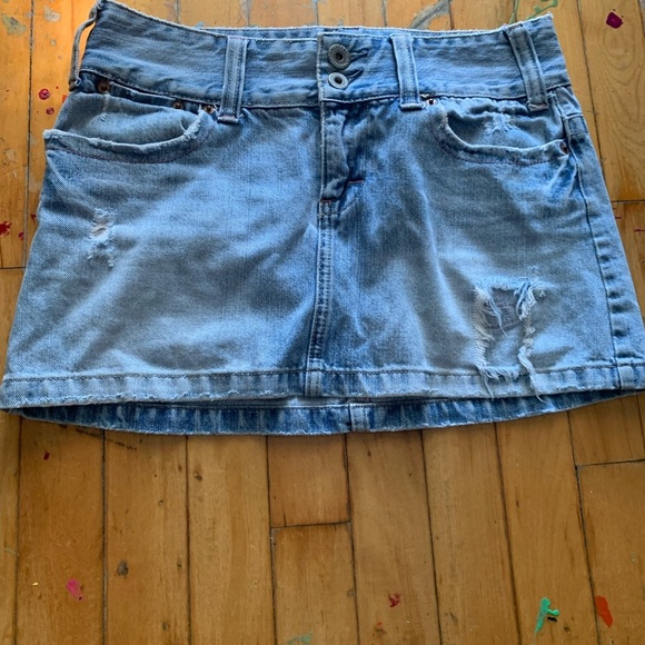 Vintage y2k American eagle micro mini denim skirt - Picture 4 of 8